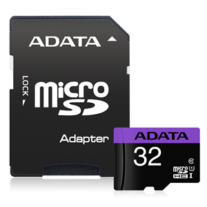 Picture of ADATA Premier microSDHC UHS-I Card with Adapter 32GB