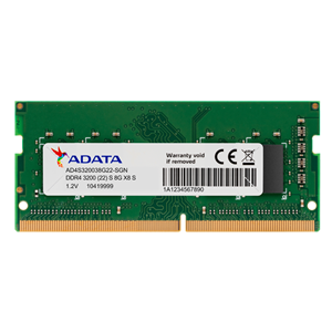 Picture of ADATA 8GB DDR4-3200 1024x8 SODIMM Lifetime wty