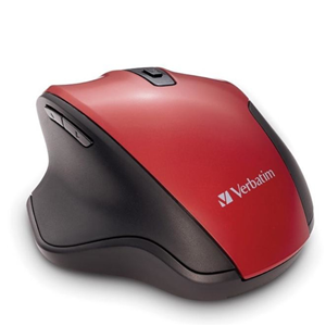 Picture of Verbatim Silent Ergonomic Wireless Blue LED Mouse - Red