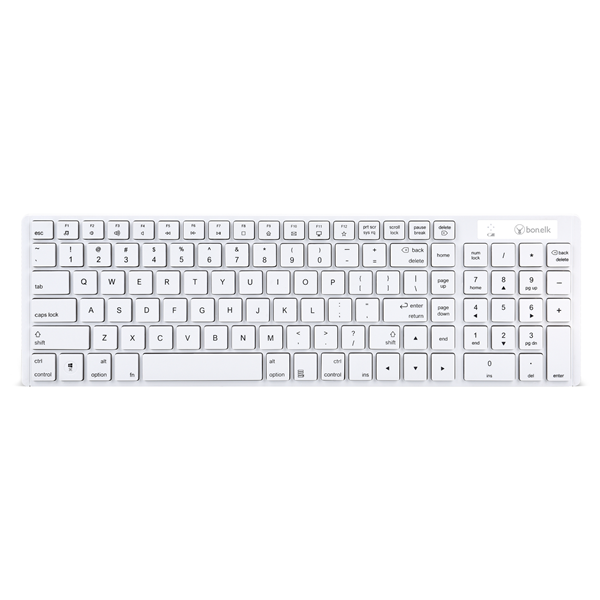 Picture of Bonelk Slim Wireless Keyboard and Mouse Combo KM-322 (White)