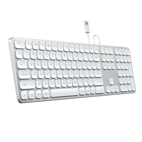 Picture of Satechi Aluminium Wired USB Keyboard (Silver/White)