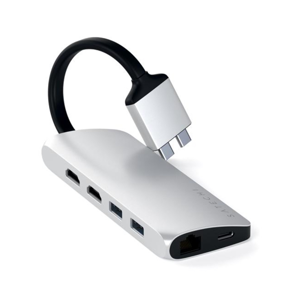 Picture of Satechi USB-C Dual Multimedia Adapter (Silver)