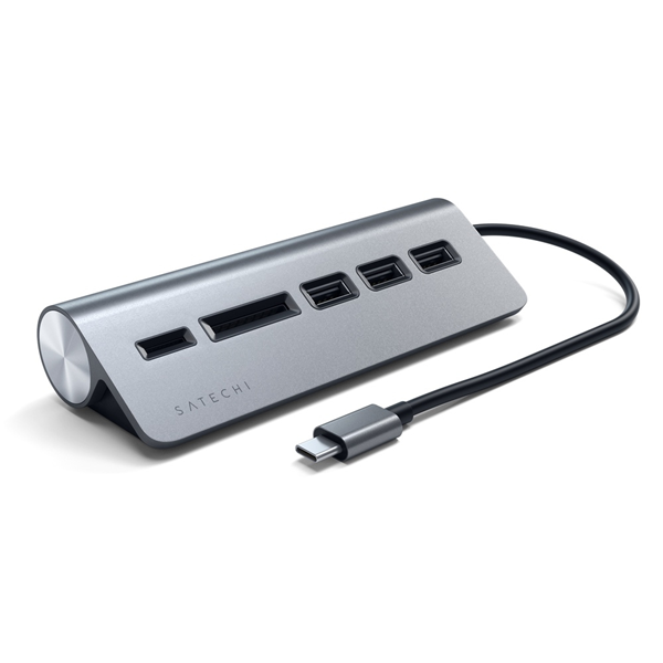 Picture of Satechi USB-C Aluminum USB 3.0 Hub & Micro/SD Card Reader