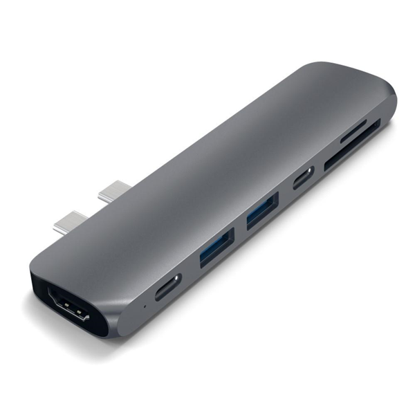 Picture of Satechi USB-C Pro Hub w/ 4K HDMI & Thunderbolt 3 - Space Grey