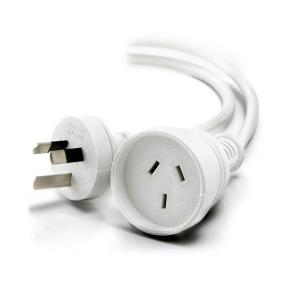 Picture of Alogic 10m Mains Power Extension Cable 6 Pin Male Wall to 3 Pin Female 10m - White