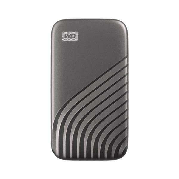 Picture of WD MY PASSPORT SSD 1TB GRAY COLOR USB 3.2 GEN-2 TYPE C & TYPE A COMPATIBLE 1050MB/S (READ) AND 1000MB/S (WRITE) PASSWORD ENABLED 256-BIT AES HAR