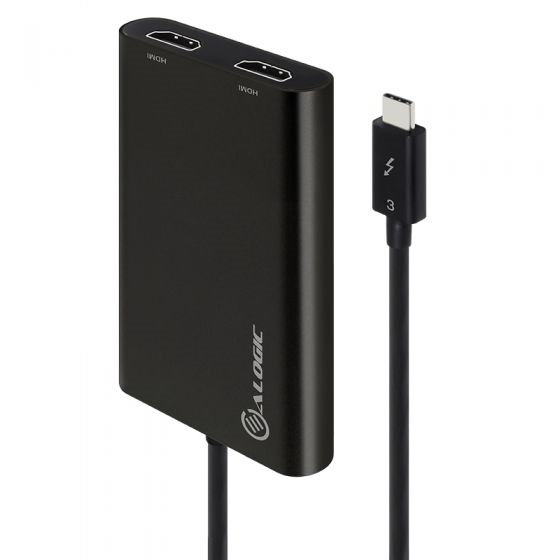 Picture of ALOGIC THUNDERBOLT 3 (USB-C) TO DUAL HDMI ADAPTER - 4K 30HZ