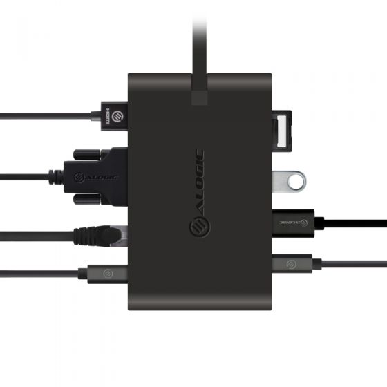 Picture of ALOGIC USB-C TRAVEL DOCK PRO PT(100W) 1 X HDMI 1 X VGA 1 X USB-C 1 X USB-A 1 X ETHERNET 1 X SD 1 X MICRO SD