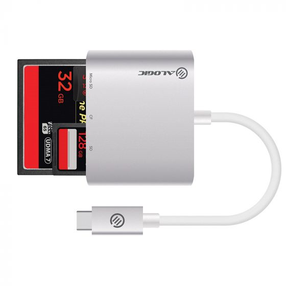 Picture of ALOGIC USB-C MULTI CARD READER - MICRO SD SD & COMPACT FLASH - PRIME SERIES